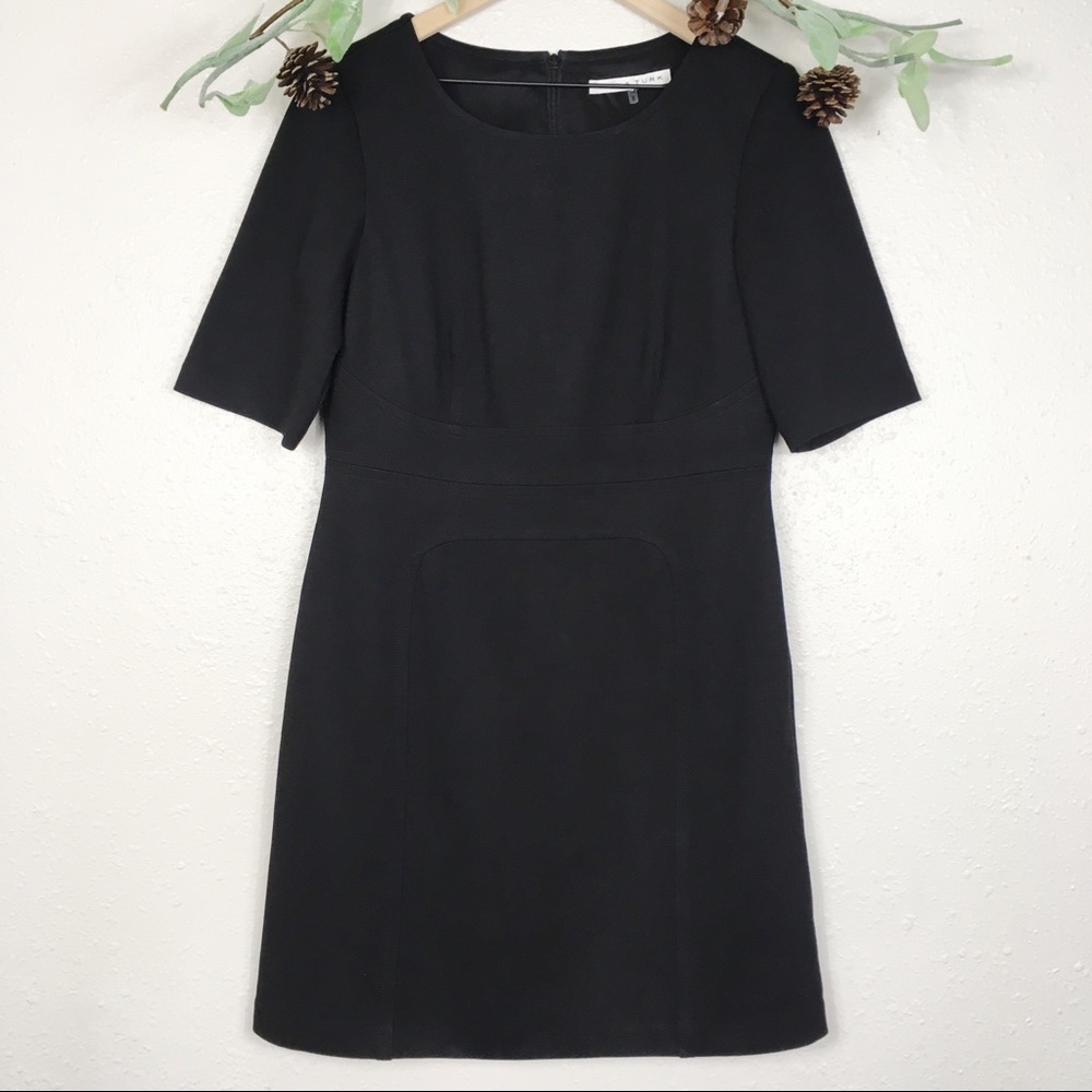 Trina Turk ponte sheath basic black career dress